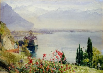 Het Kasteel van Chillon door John William Inchbold